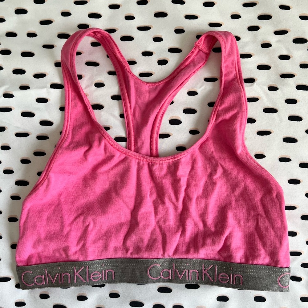 Bubble Gum Pink Calvin Klein Unlined Bralette